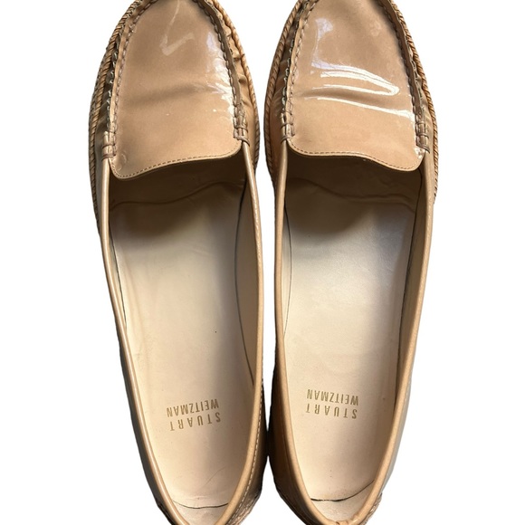 STUART WEITZMAN Women's 'GEEK' Adobe Aniline PATENT LEATHER LOAFERS - 9 - Picture 10 of 11